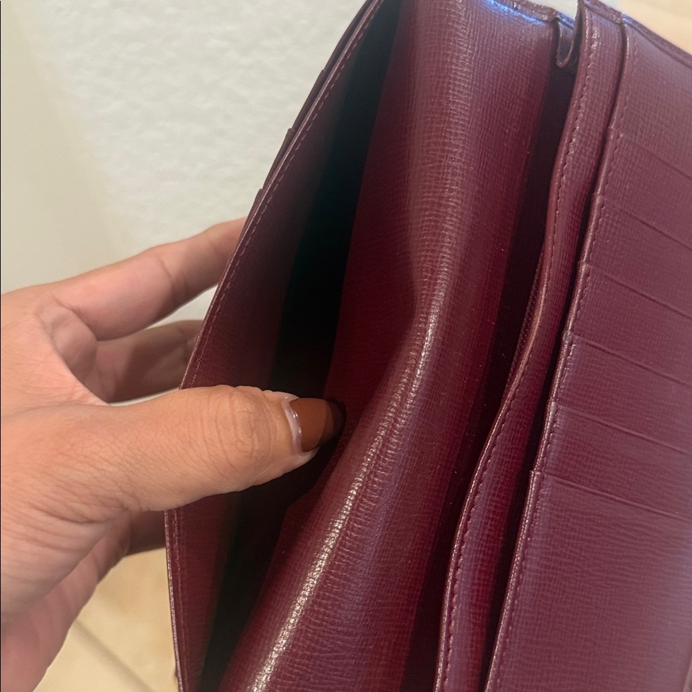 Authentic Cartier Must de Cartier Bordeaux Leather Bifold Long Wallet - Picture 13 of 15
